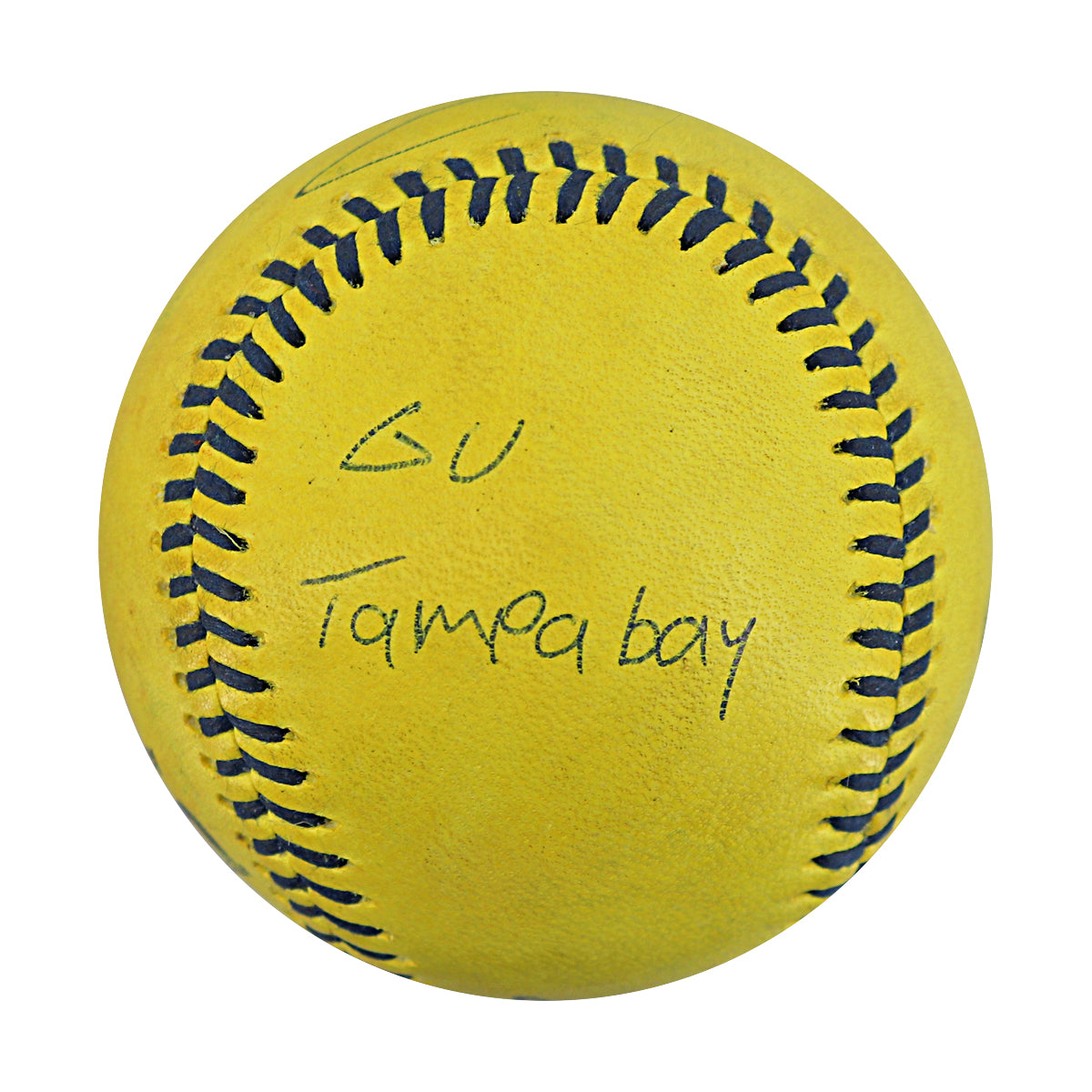 Tanner Thomas Party Animals Autographed and Inscribed Game Used Banana Ball from 3/15/25 at Tampa - Top 7 Foul Ball