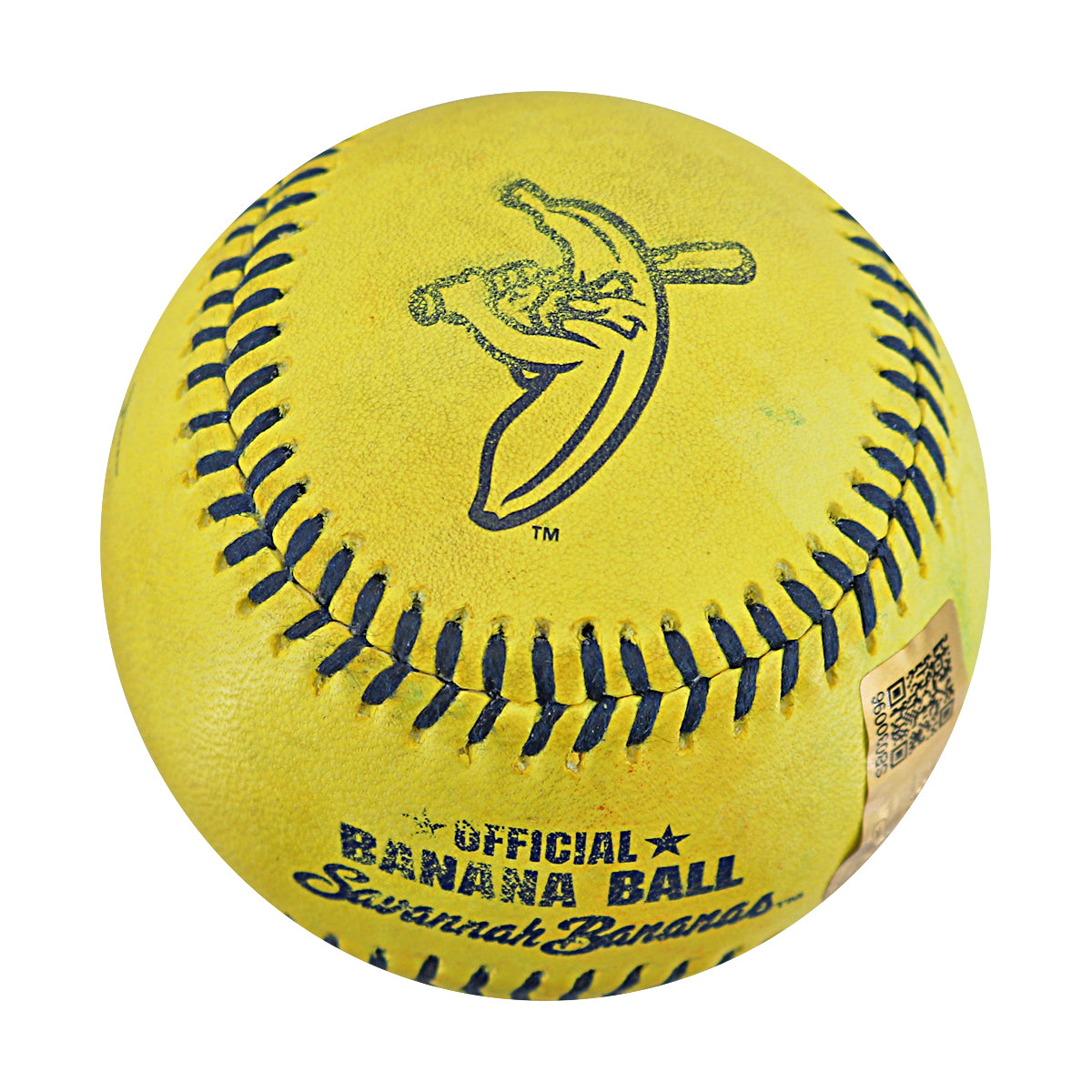 Tanner Thomas Party Animals Autographed and Inscribed Game Used Banana Ball from 3/15/25 at Tampa - Top 7 Foul Ball