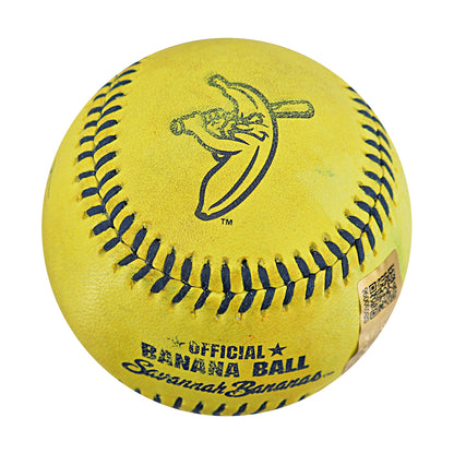 Tanner Thomas Party Animals Autographed and Inscribed Game Used Banana Ball from 3/15/25 at Tampa - Top 7 Foul Ball