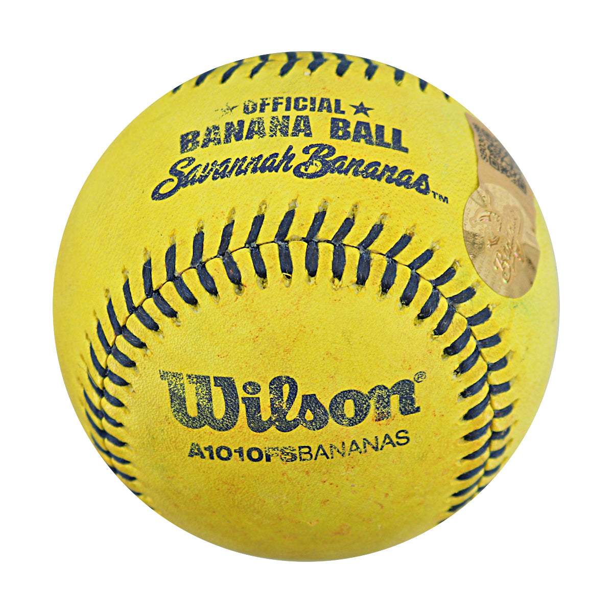 Tanner Thomas Party Animals Autographed and Inscribed Game Used Banana Ball from 3/15/25 at Tampa - Top 7 Foul Ball