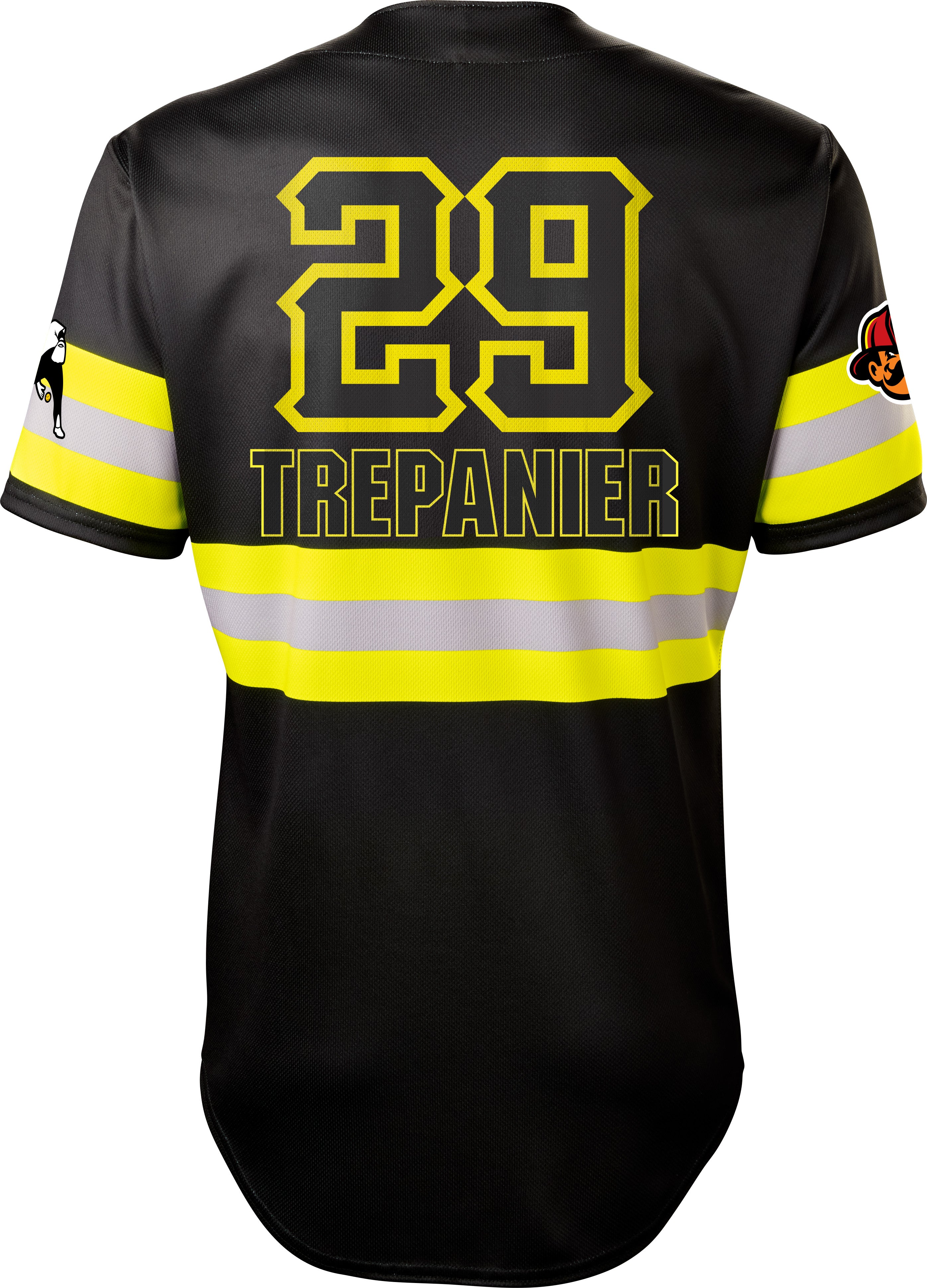 Firefighters Brian Trepanier #29 Evoshield Jersey - Black