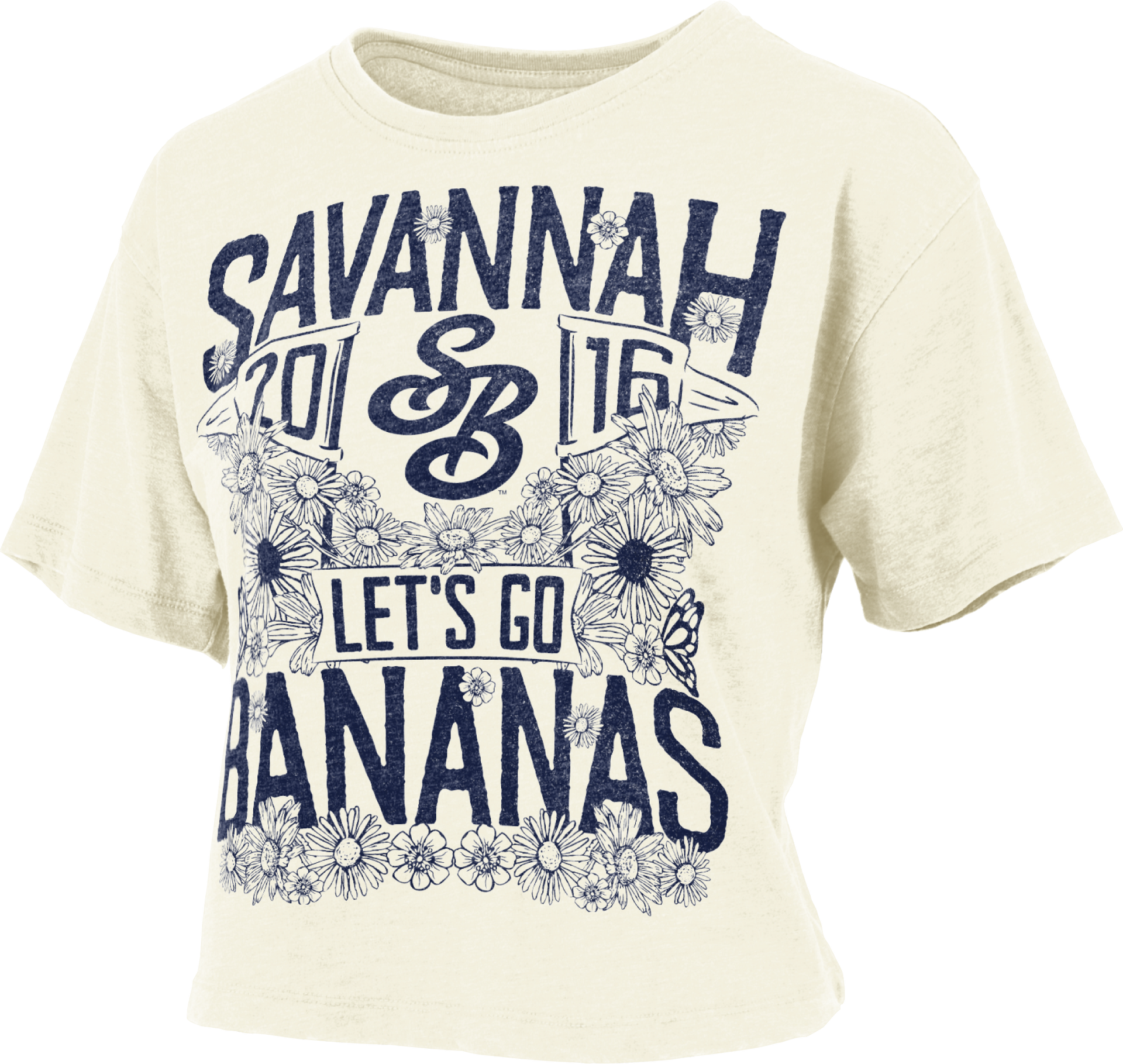 WOMENS Pressbox Bananas Jasmine Ivory Crop Tee – Banana Ball