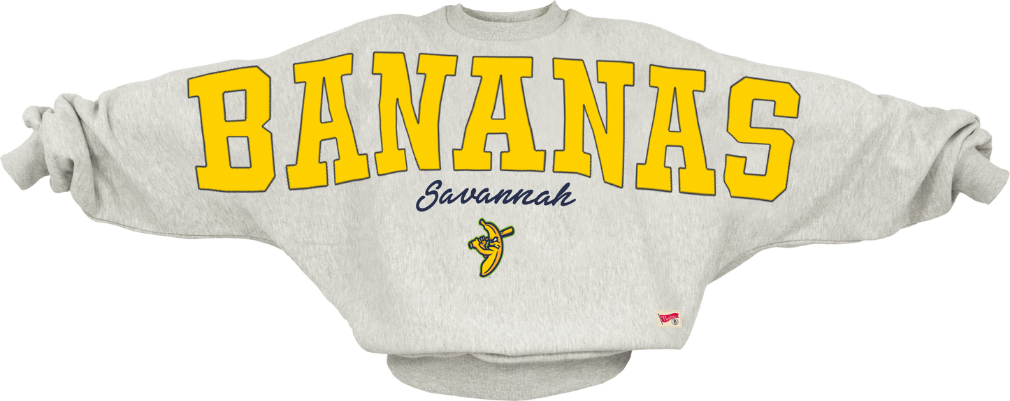 Women's Bananas Flannigan Oversized Crew - Ash