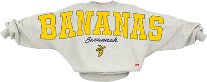 Women's Bananas Flannigan Oversized Crew - Ash