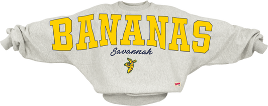 Women's Bananas Flannigan Oversized Crew - Ash