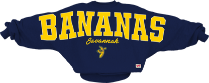 WOMEN's Bananas Flannigan Oversized Crew - Navy
