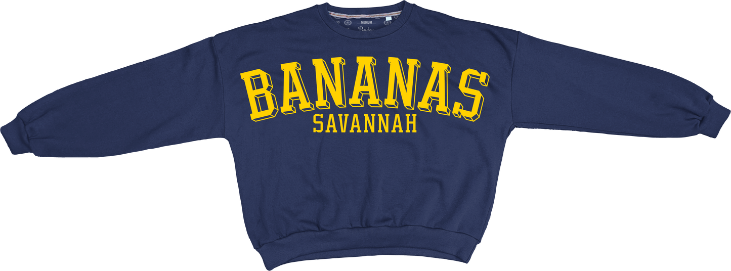 Women's Bananas Janise Oversized Crew - Navy