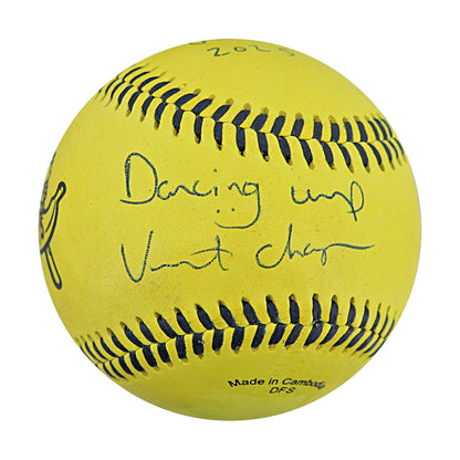 Vincent "The Dancing Umpire" Chapman Autographed and Inscribed Game Used Banana Ball from 3/15/25 at Tampa (2 of 2)
