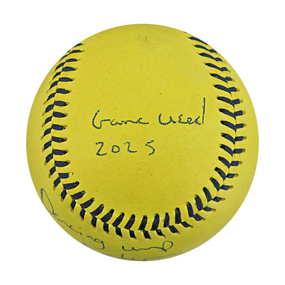 Vincent "The Dancing Umpire" Chapman Autographed and Inscribed Game Used Banana Ball from 3/15/25 at Tampa (2 of 2)