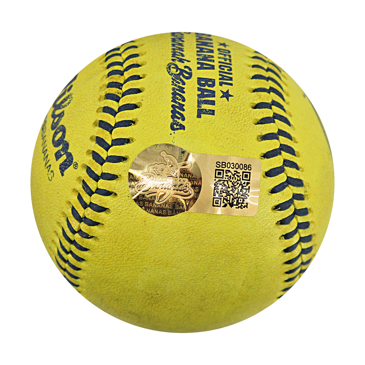 Vincent "The Dancing Umpire" Chapman Autographed and Inscribed Game Used Banana Ball from 3/15/25 at Tampa (1 of 2)