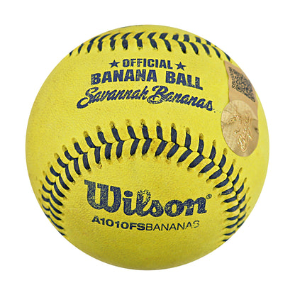 Vincent "The Dancing Umpire" Chapman Autographed and Inscribed Game Used Banana Ball from 3/15/25 at Tampa (1 of 2)
