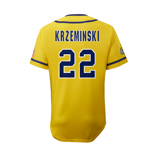 YOUTH Bananas Austin Krzeminski #22 EvoShield Jersey - Yellow