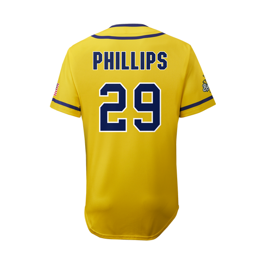 YOUTH Bananas Zack Phillips #29 EvoShield Jersey - Yellow