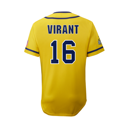 YOUTH Bananas Adam Virant #16 EvoShield Jersey - Yellow