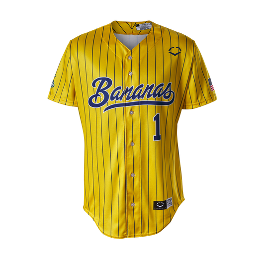 Bananas EvoShield Jersey - Yellow Pin Stripe