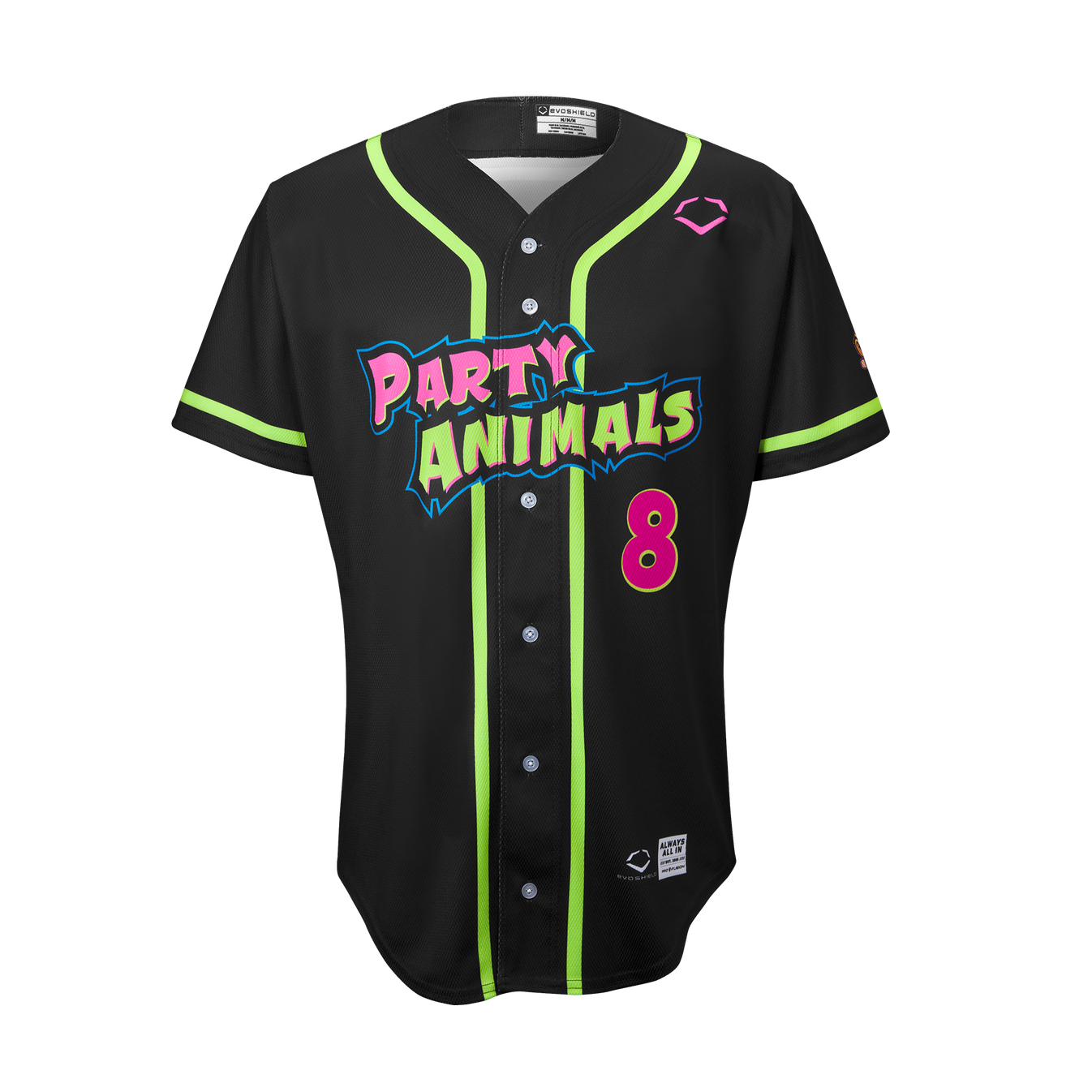 Party Animals Bryson Bloomer 8 EvoShield Jersey Black Banana Ball
