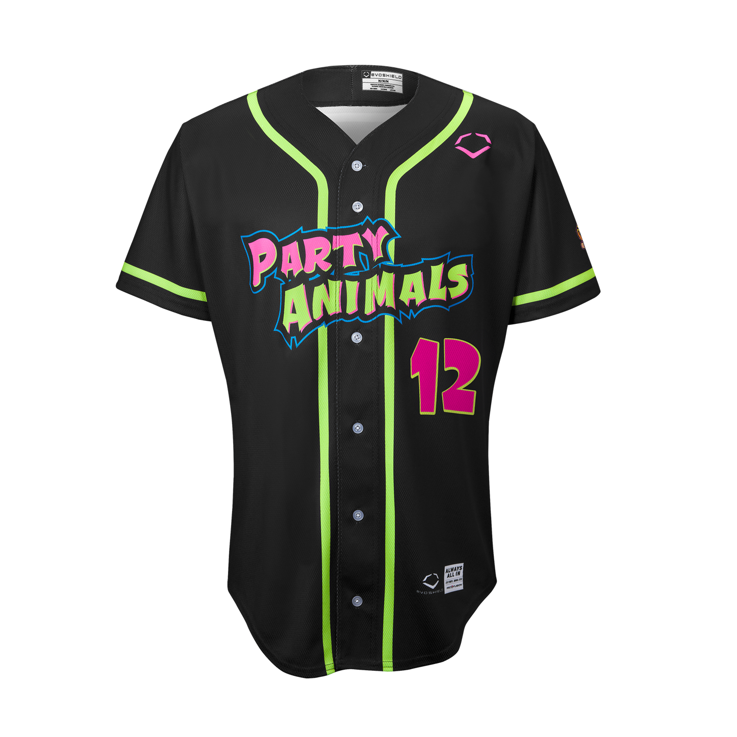 YOUTH Party Animals Noah Fisher #12 Evoshield Jersey - Black