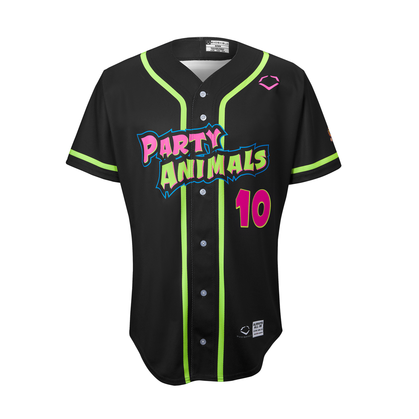 YOUTH Party Animals Bret Helton # 10 EvoShield Jersey - Black