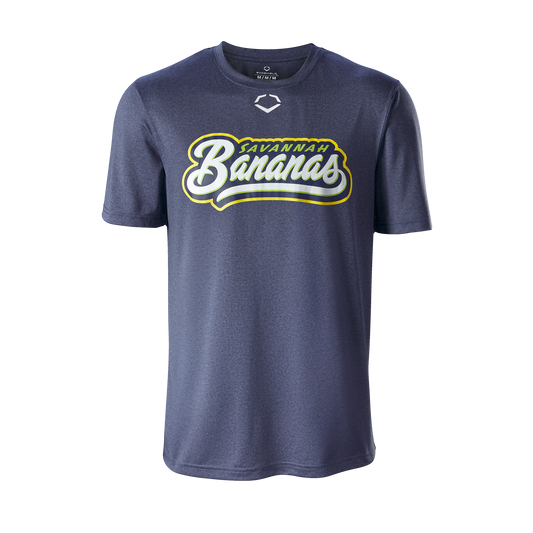 Bananas EvoShield Script Short Sleeve Tech Tee - Navy