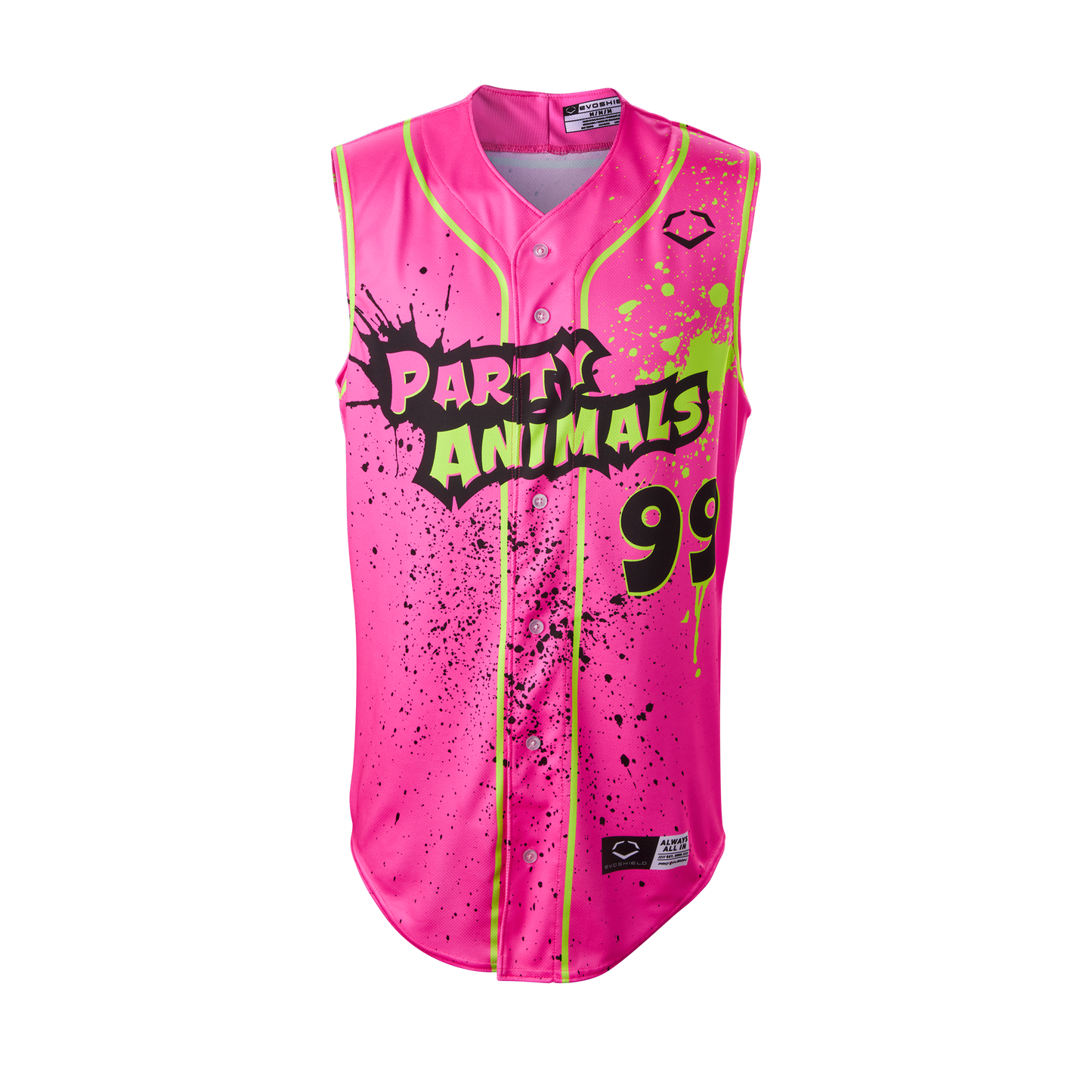 YOUTH Party Animals EvoShield Sleeveless Jersey - Pink Splatter Paint