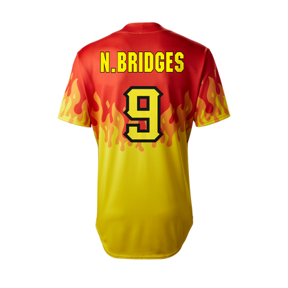 Firefighters Noah Bridges #9 Player Jersey - Red