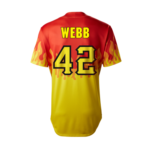 Firefighters Bradford Webb #42 Player Jersey - Red