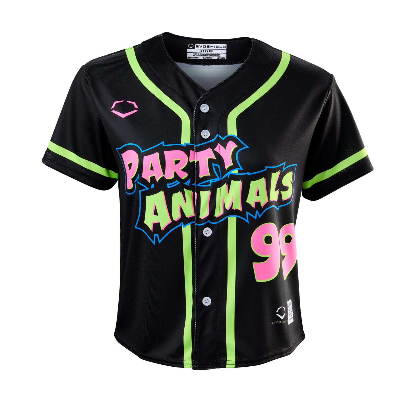 Women's Party Animals EvoShield Crop Jersey - Black