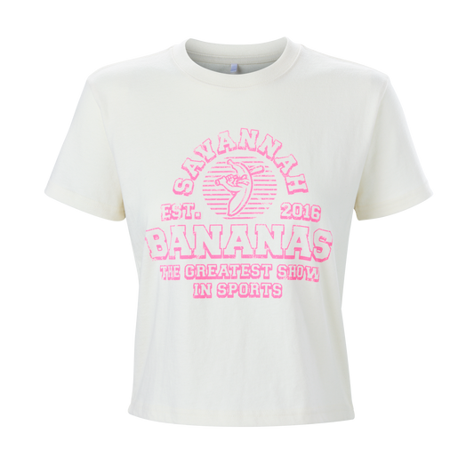 WOMENS Bananas EvoShield Sunrise Crop Tee - Vintage White