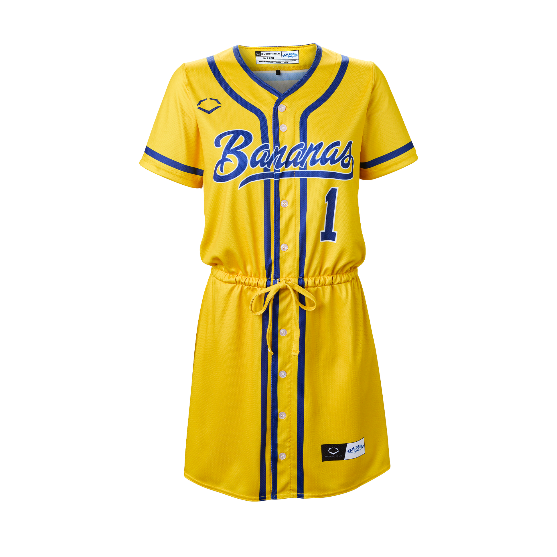 WOMEN'S Bananas Fan Dress Jersey - Yellow XL WOMEN'S Bananas Fan Dress Jersey - Yellow XL