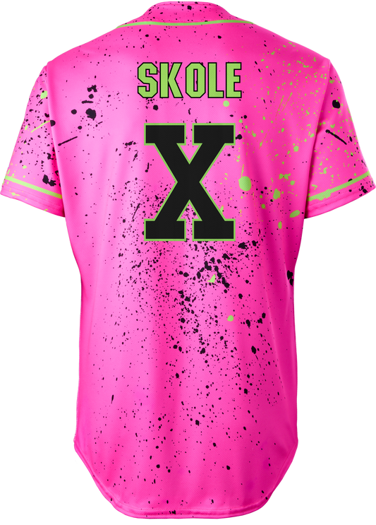 Party Animals Jake Skole #X Evoshield Jersey - Pink Splatter Paint