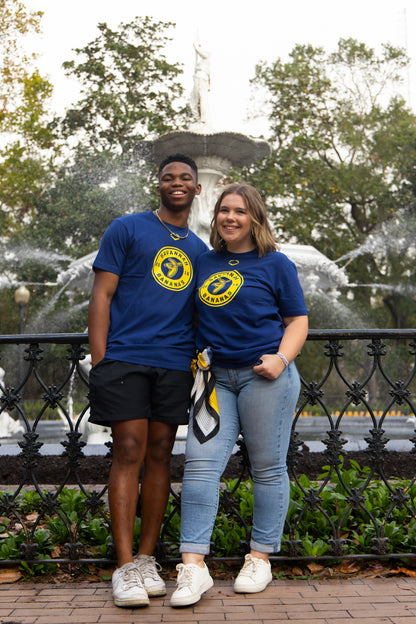 Bananas EvoShield Yellow Circle Patch Logo Tee - Navy