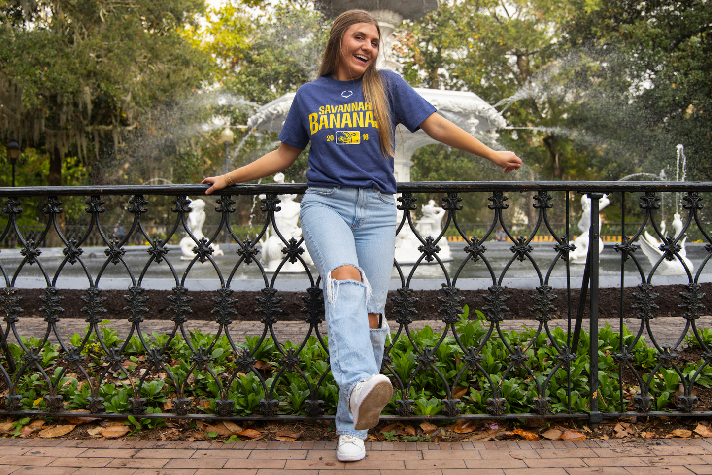 Bananas EvoShield Distressed Logo Tee - Navy Heather