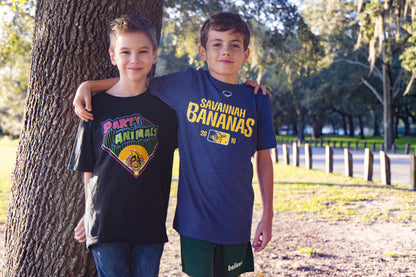 YOUTH Bananas EvoShield Distressed Logo Tee - Navy Heather