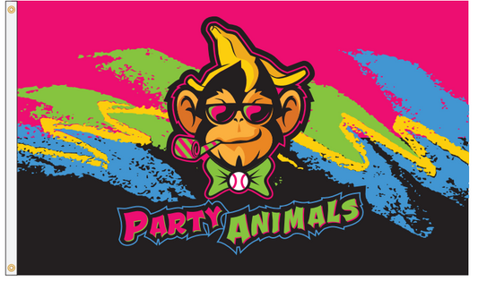 Party Animals Retro 3'X5' Flag