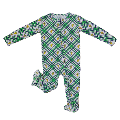 INFANT/TODDLER Bananas Double Zip Footie Pajamas - Plaid