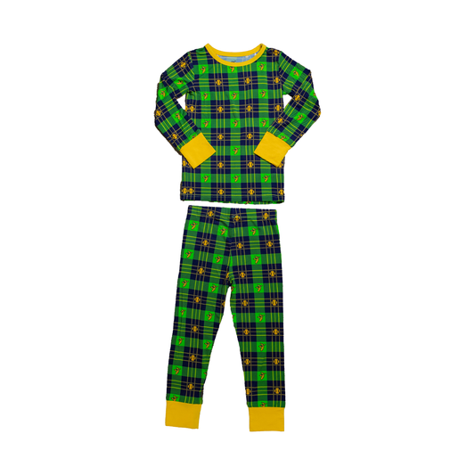 YOUTH Bananas Pajama Set - Green Tartan