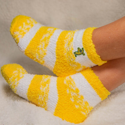 Bananas Women's Fuzzy Sock - Yellow